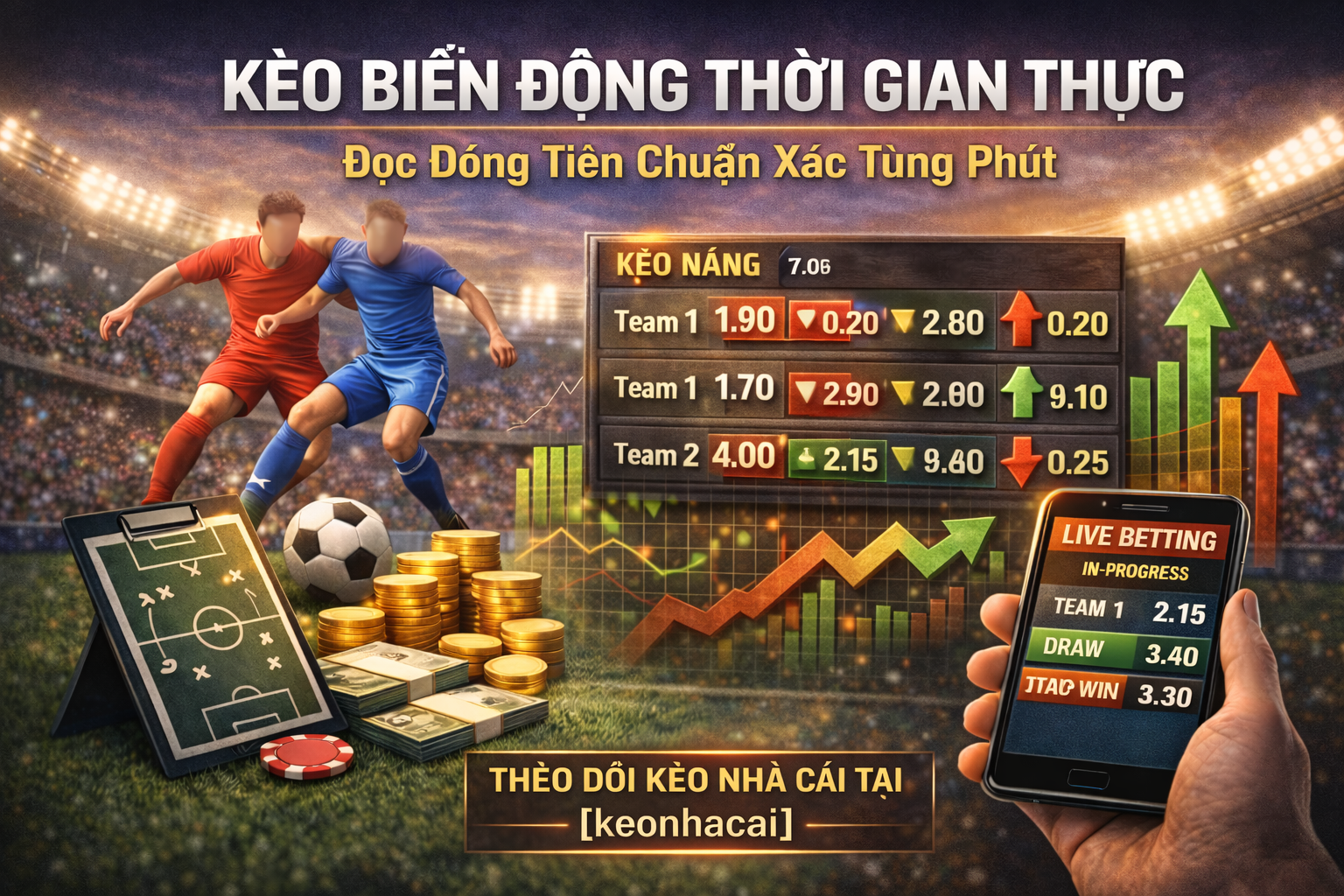 Kèo bóng đá trực tuyến biến động